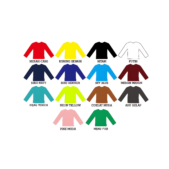 Baju Cotton Combed 30S Lengan Panjang
