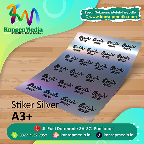 Sticker Silver A3+ Fullcolor