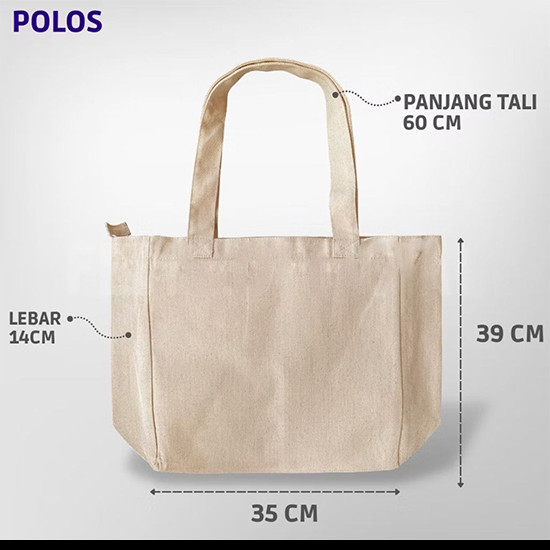 ToteBag Bahan Kanvas Premium Twill