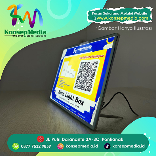 Slim Lightbox LED Poster Display A4