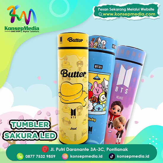 Tumbler Sakura Rubber LED