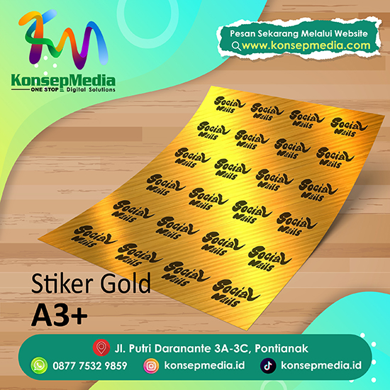 Sticker Gold A3+ Fullcolor