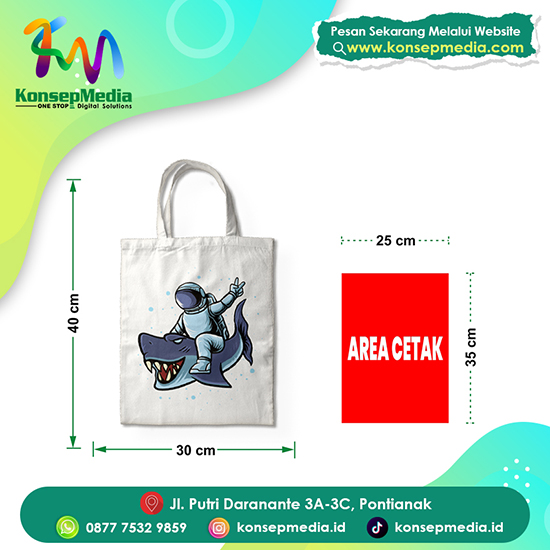 ToteBag Perekat Bahan Kanvas Premium